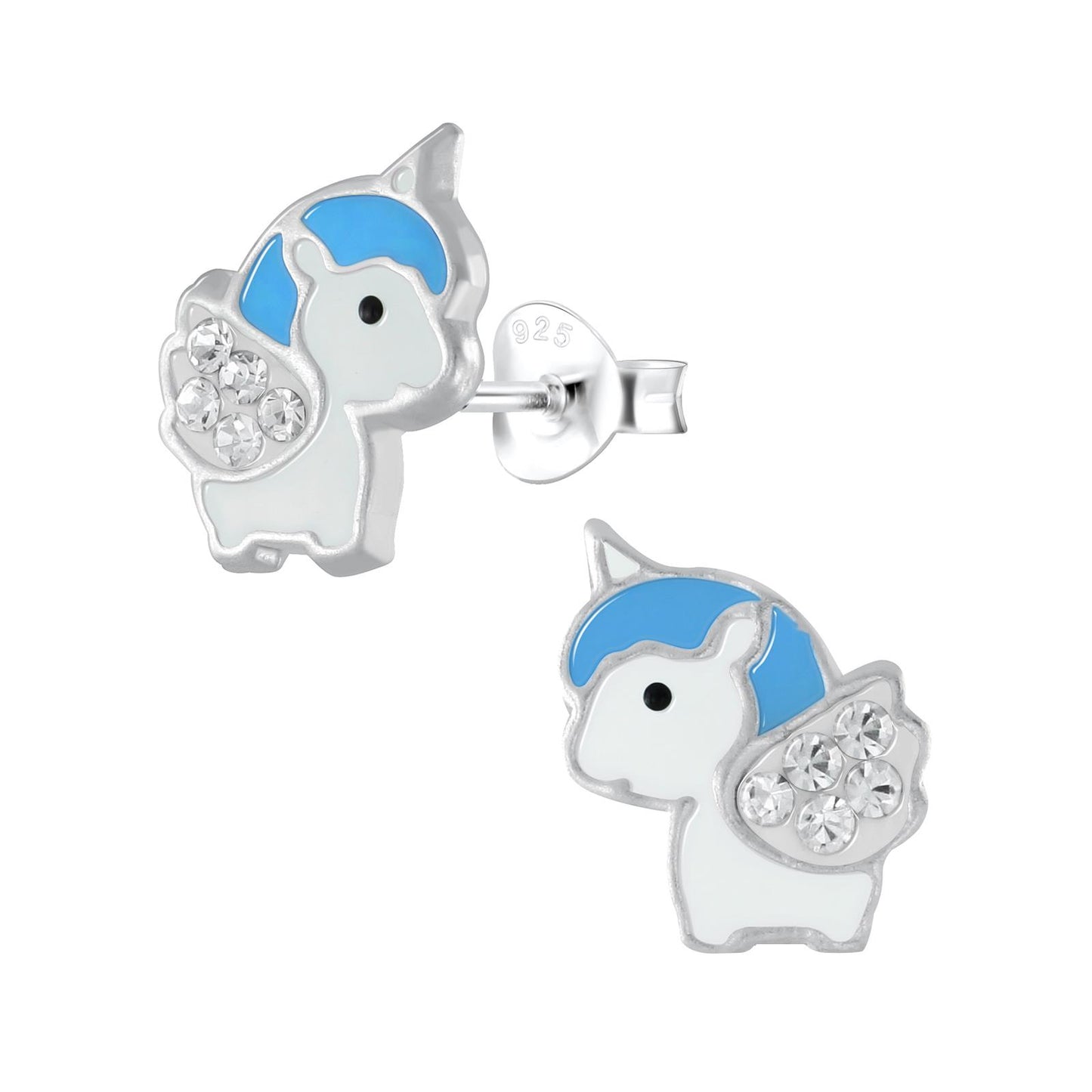 Mädchen Ohrringe Einhorn aus 925 Silber