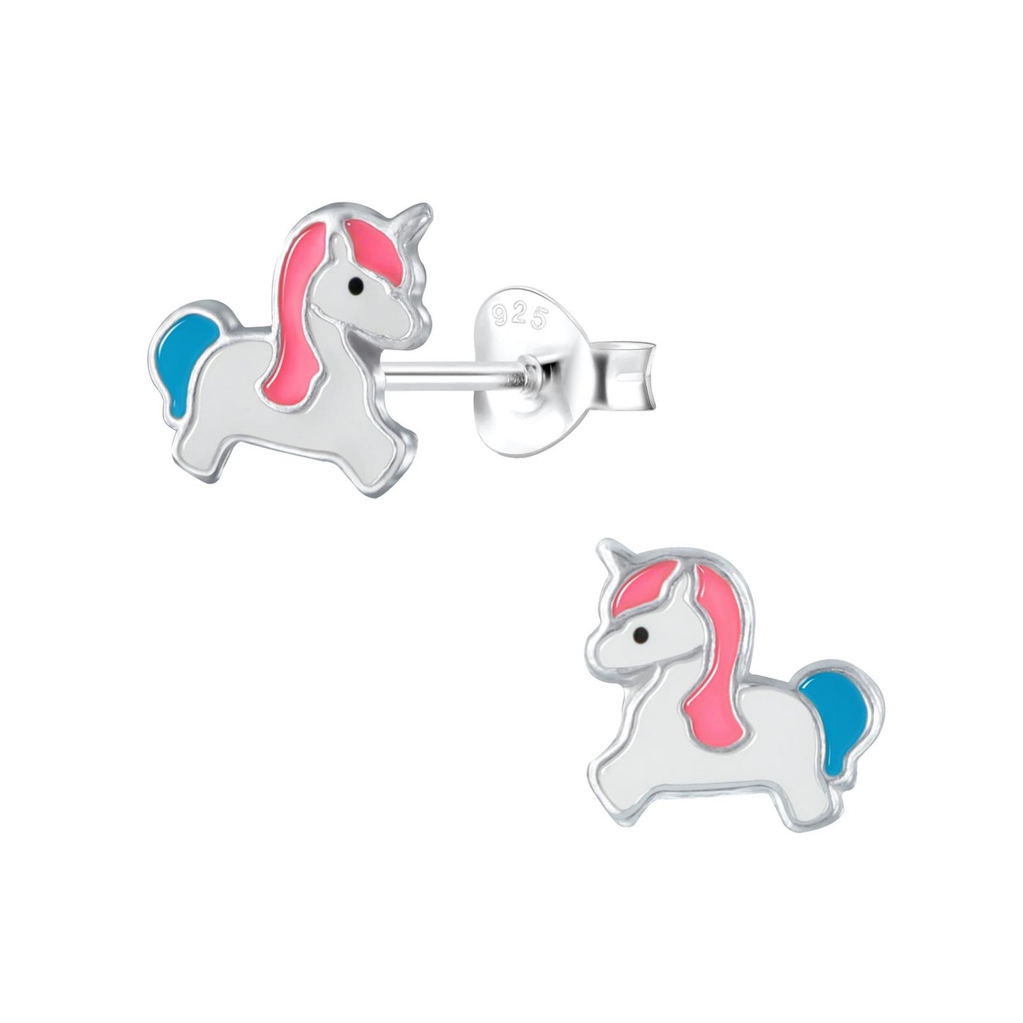 Girls' Unicorn Earrings made of 925 Silver