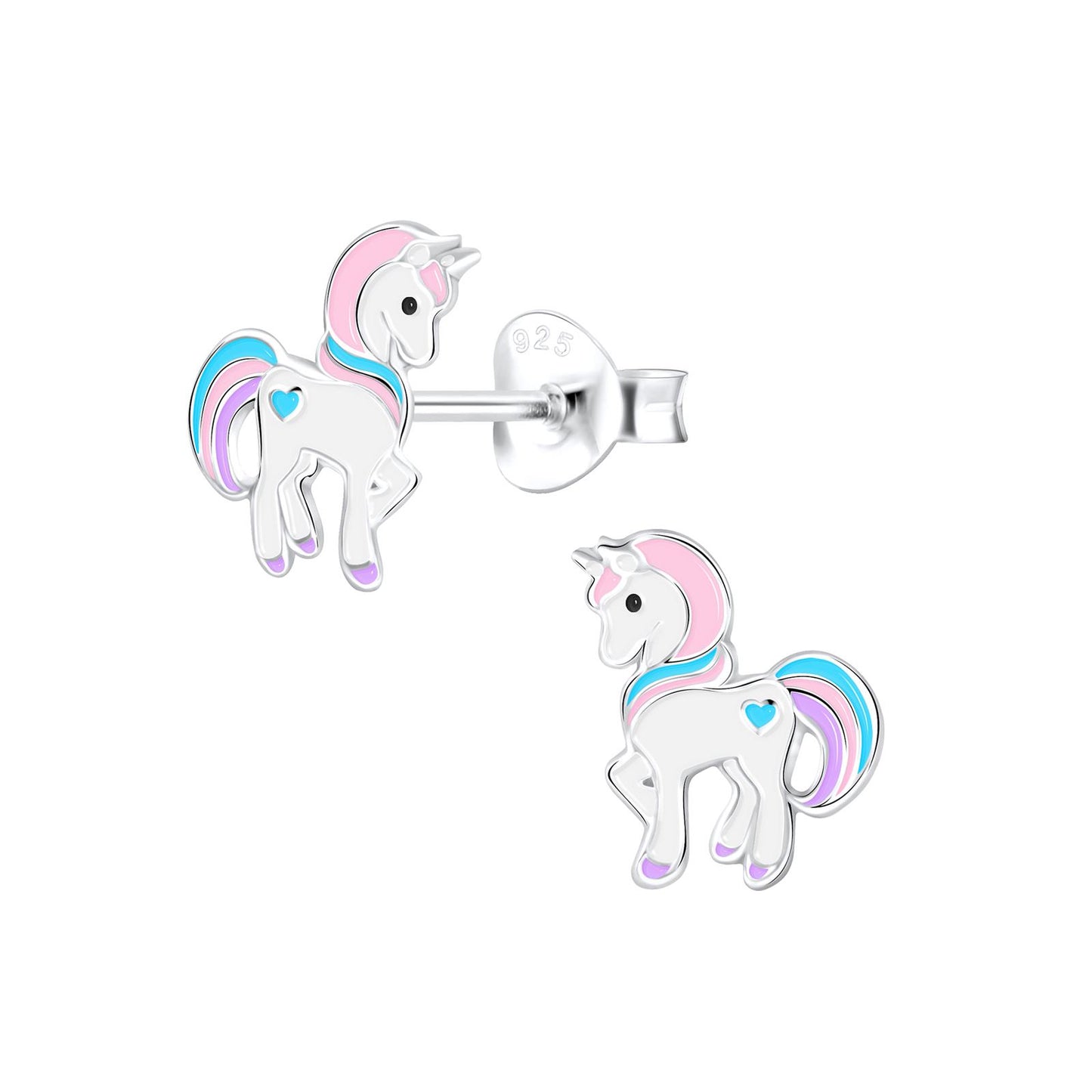 Mädchen Ohrringe Einhorn aus 925 Silber