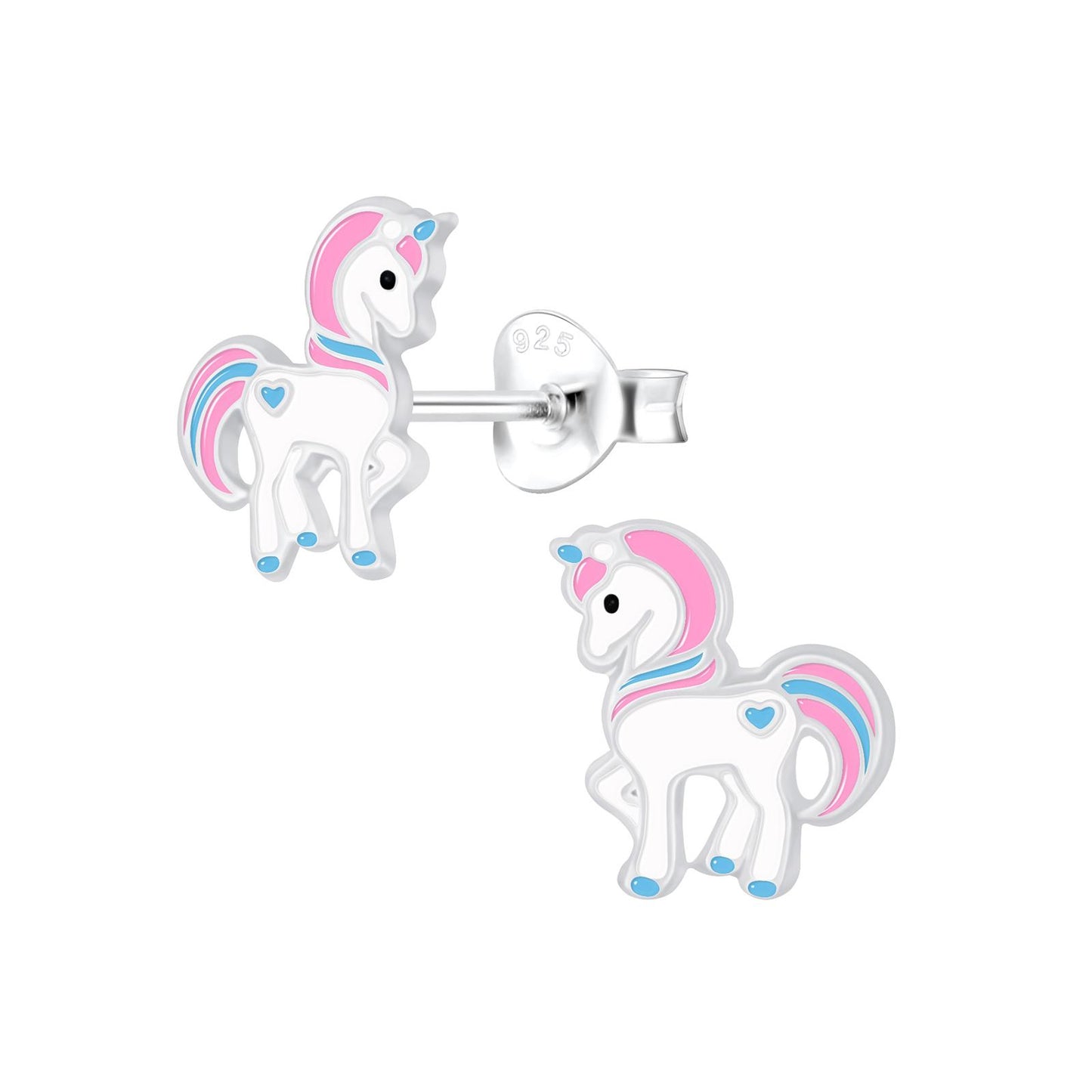 Mädchen Ohrringe Einhorn aus 925 Silber