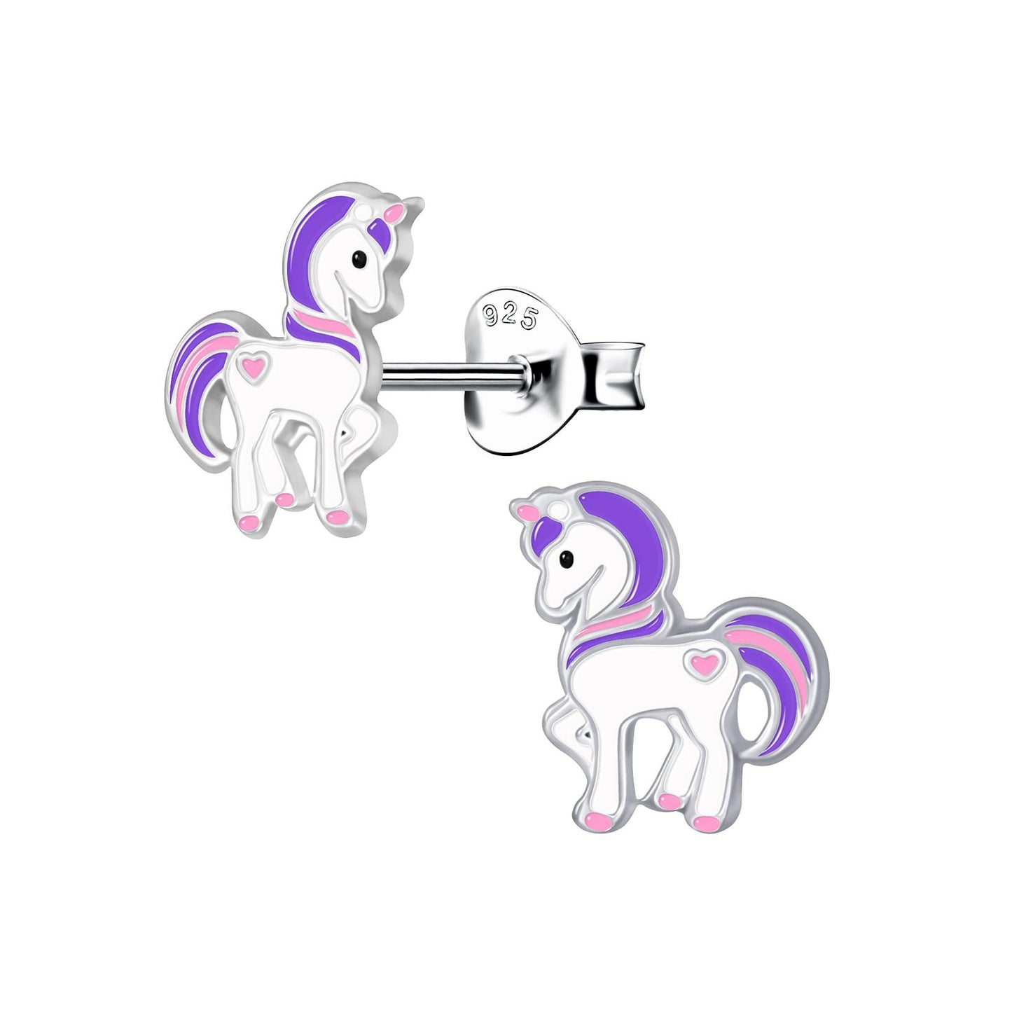 Girls' Unicorn Earrings made of 925 Silver