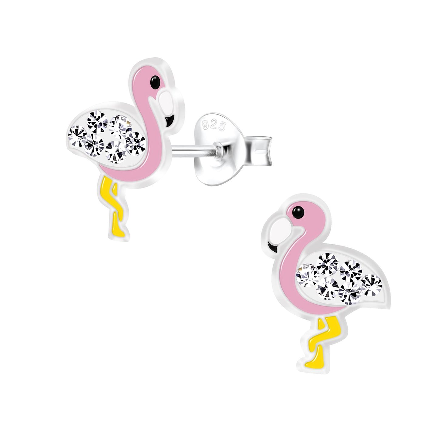 Kinder Ohrringe Flamingo aus 925 Silber