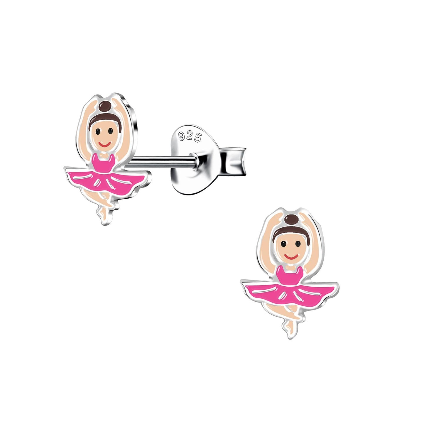 Children's ballerina earrings made of 925 silver