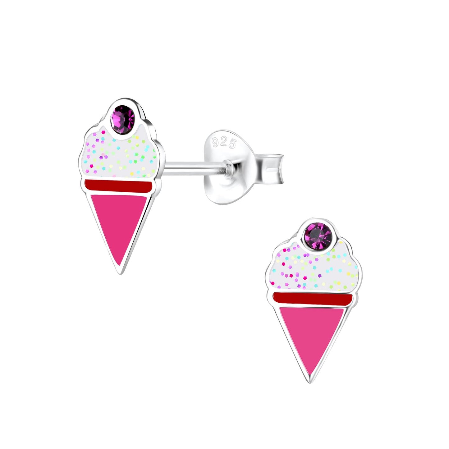 Kinder Ohrringe Eis aus 925 Silber