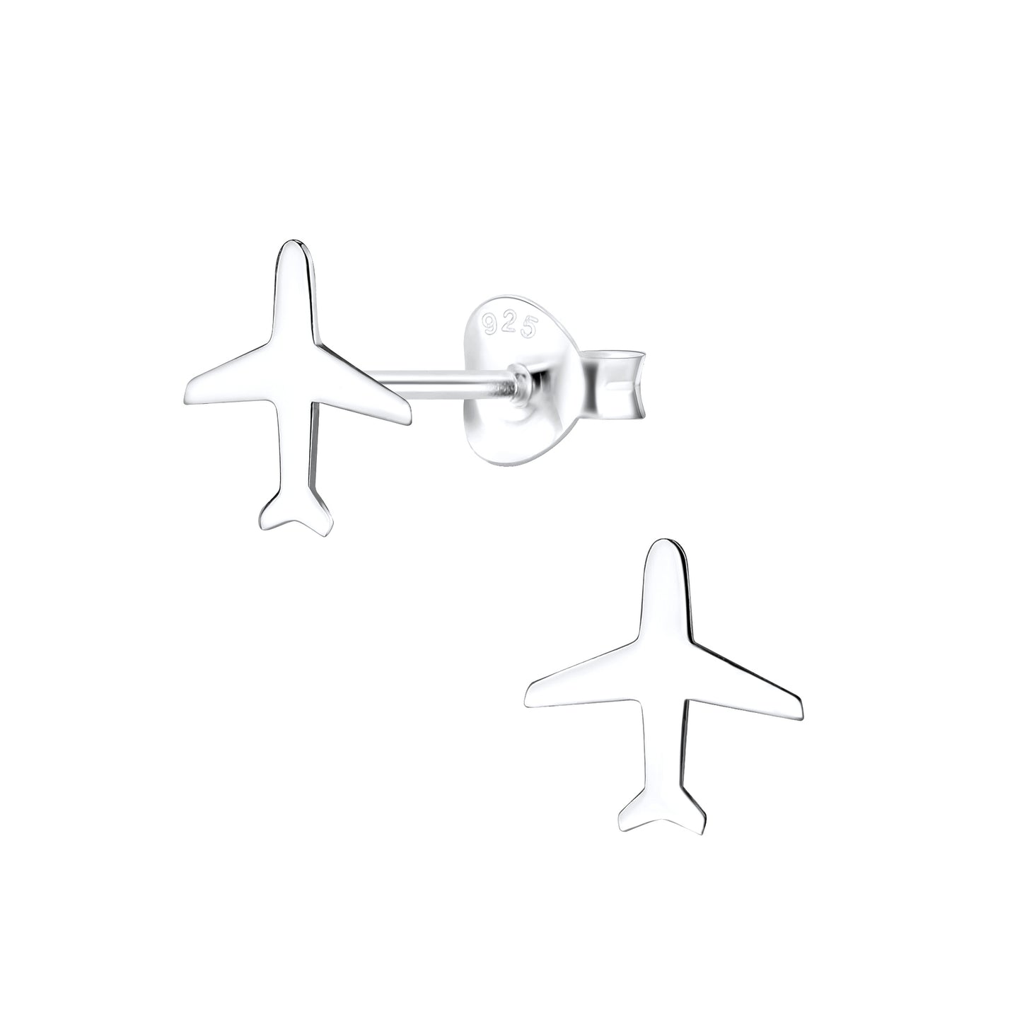 Boys' airplane earrings made of 925 silver