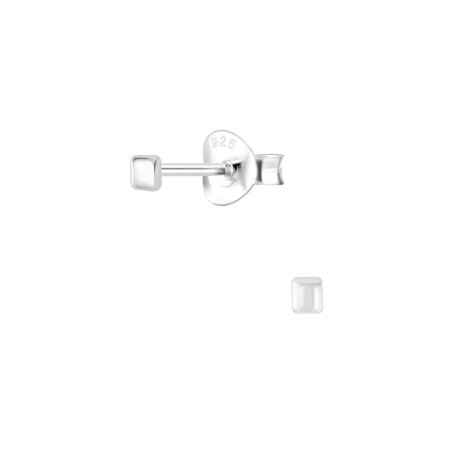 Kinder Ohrringe Quadratische aus 925 Silber