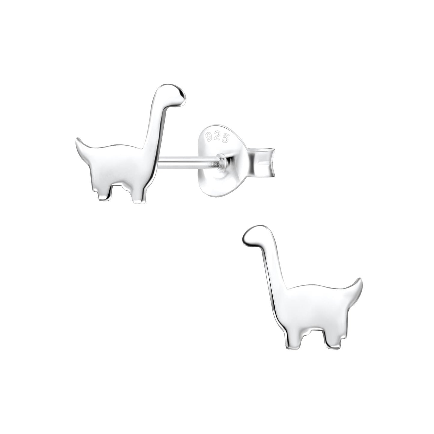 Jungen Ohrringe Brachiosaurus Dinosaurier aus 925 Silber