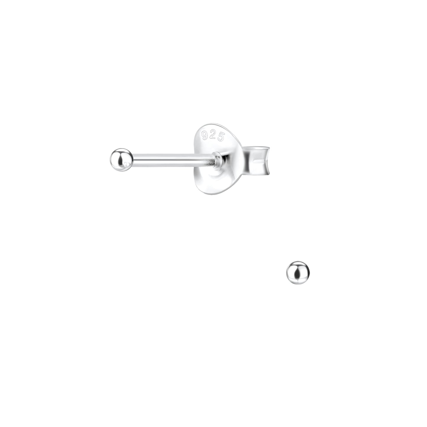Kinder Ohrringe 1,5mm Ball aus 925 Silber