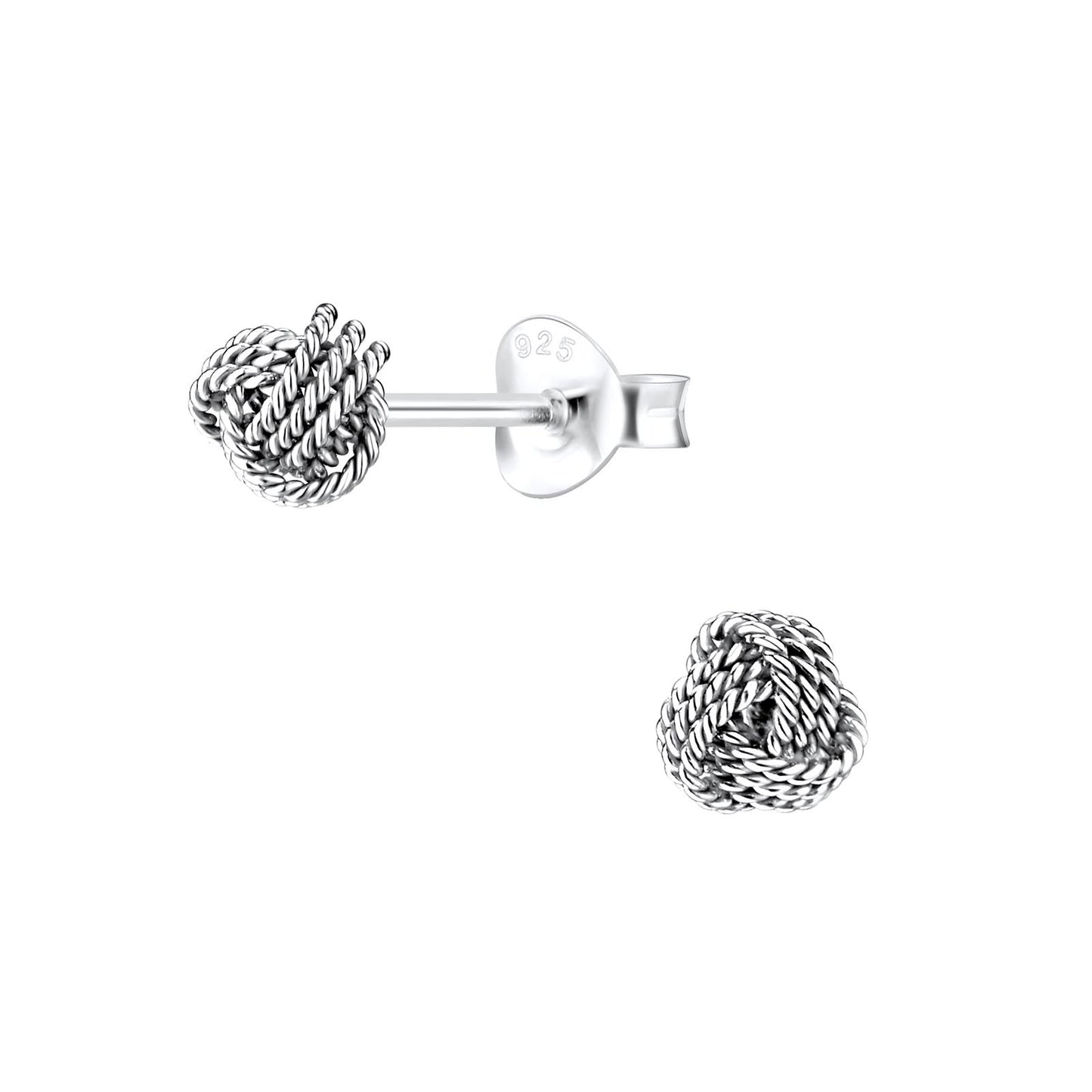 Kinder Ohrringe 5mm Knoten aus 925 Silber