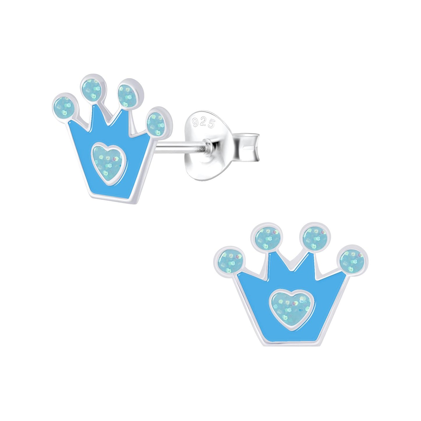 Kinder Ohrringe Kronen aus 925 Silber