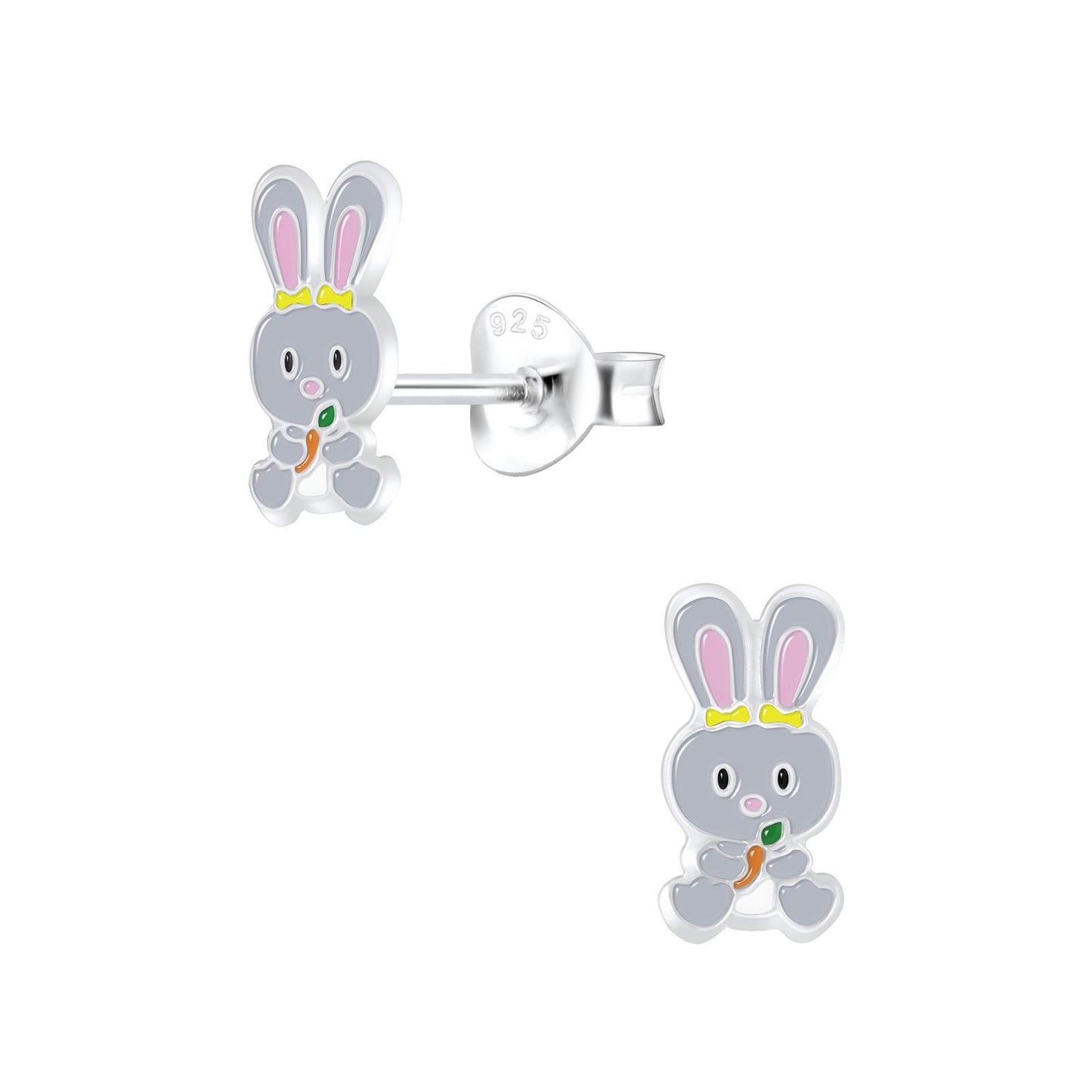 Children's rabbit earrings made of 925 silver