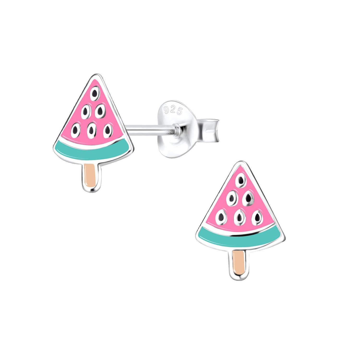 Kinder Ohrringe Wassermelonen aus 925 Silber