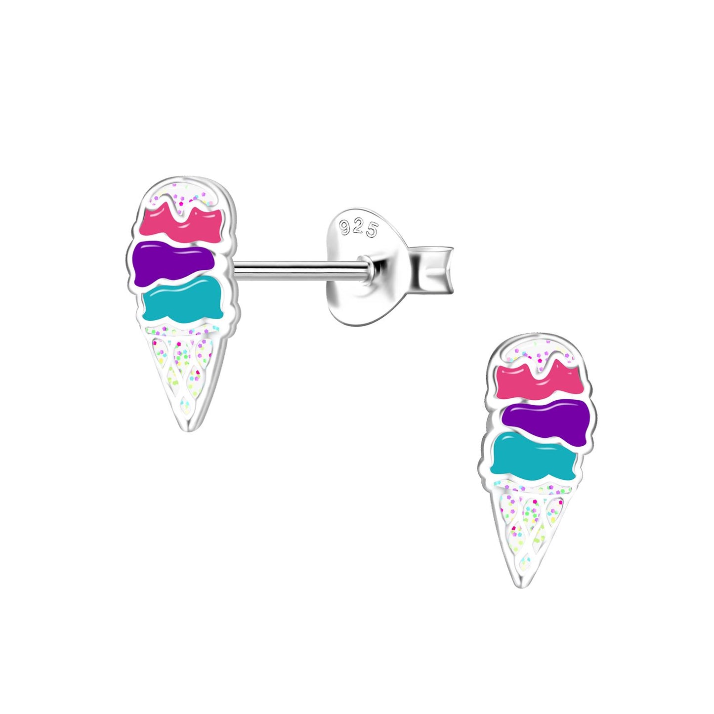 Children's Ice Cream Earrings made of 925 Silver