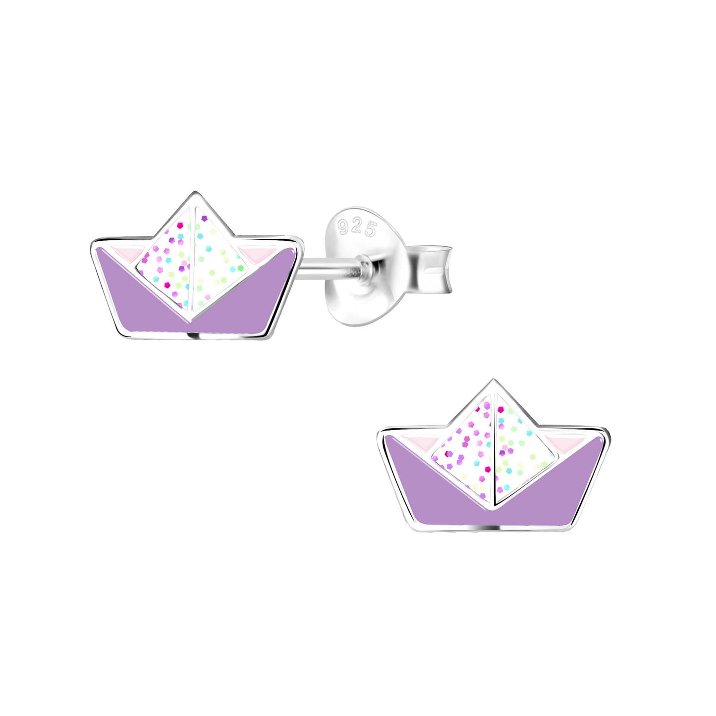 Kinder Ohrringe Schiff aus 925 Silber