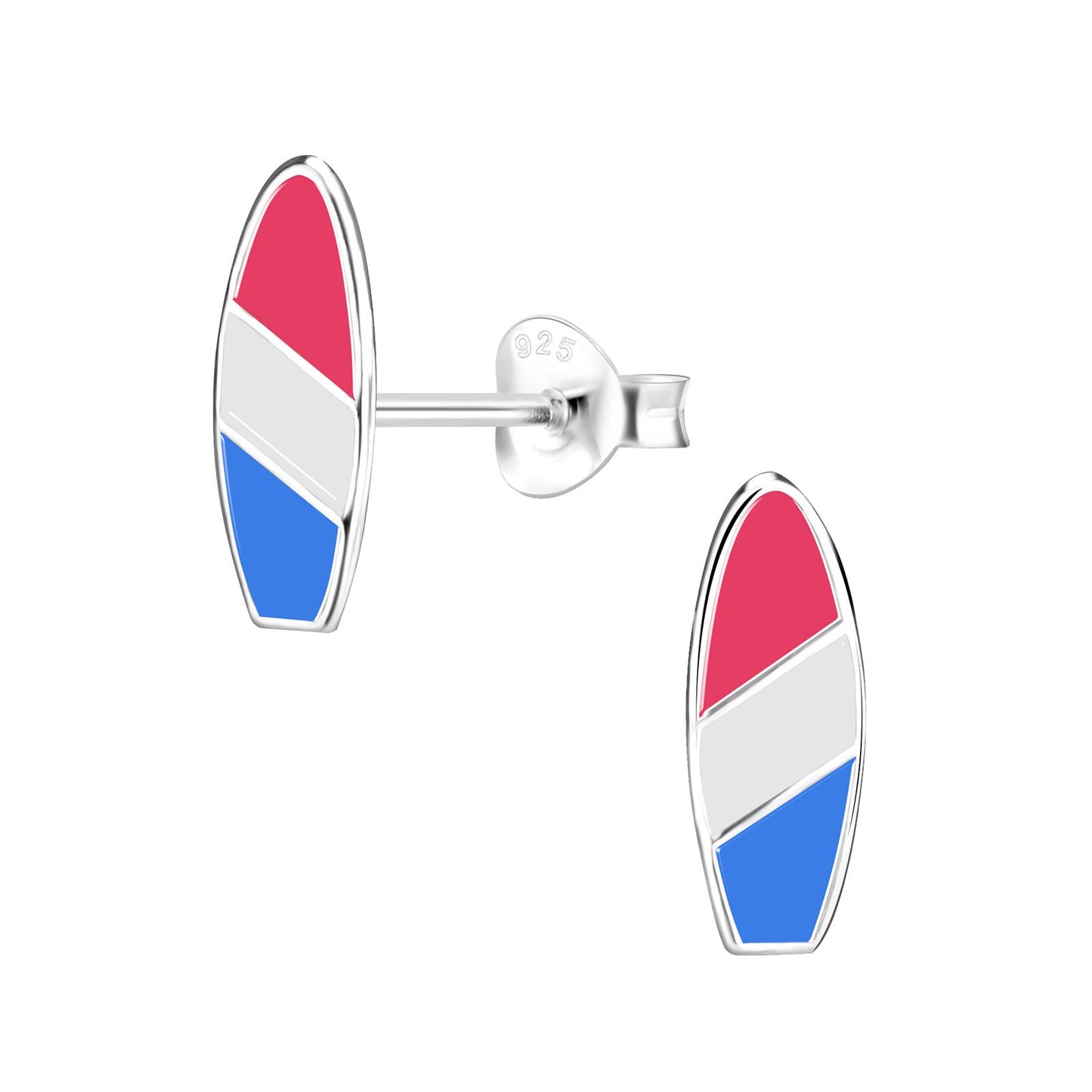 Kinder Ohrringe Surfboard aus 925 Silber