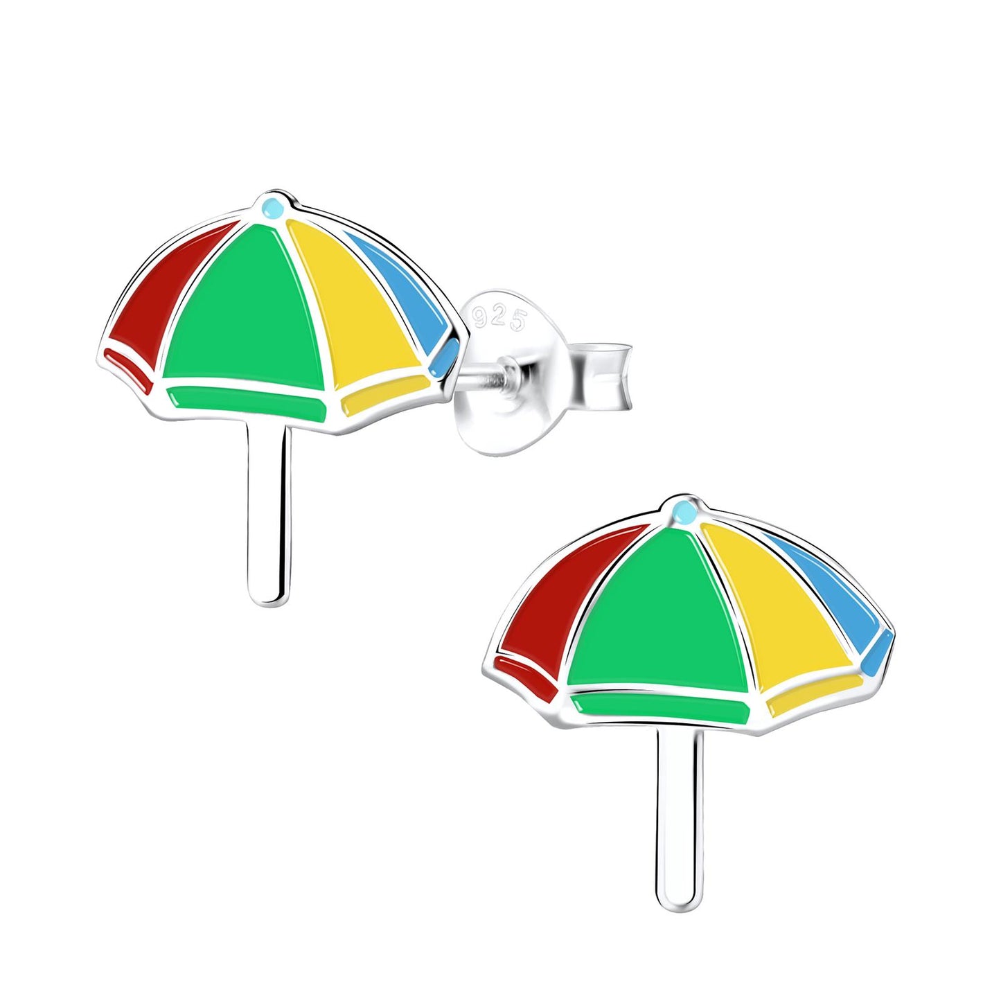 Kinderparaplu-oorbellen van 925 zilver.