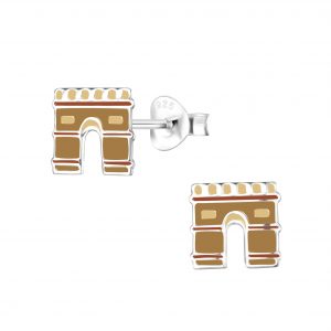 Children's earrings, triumphal arch, made of 925 silver