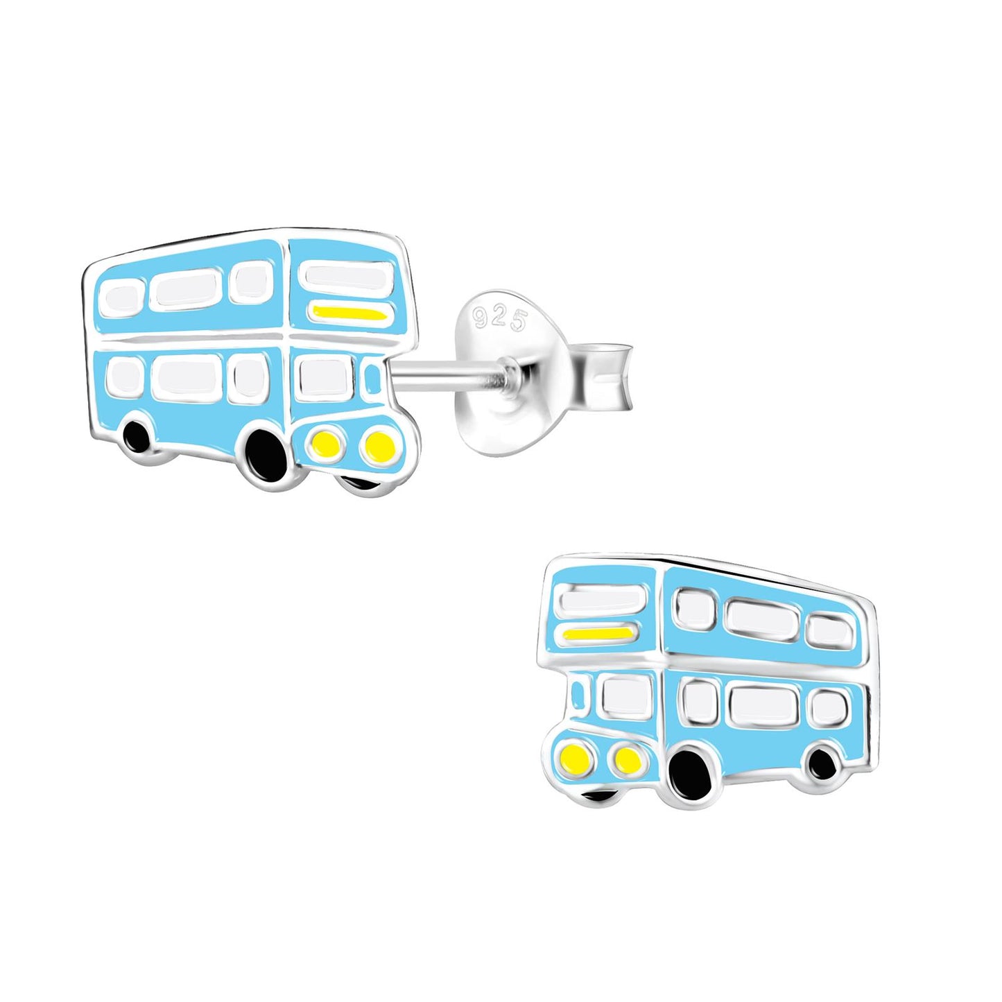 Kinder Ohrringe London Bus aus 925 Silber
