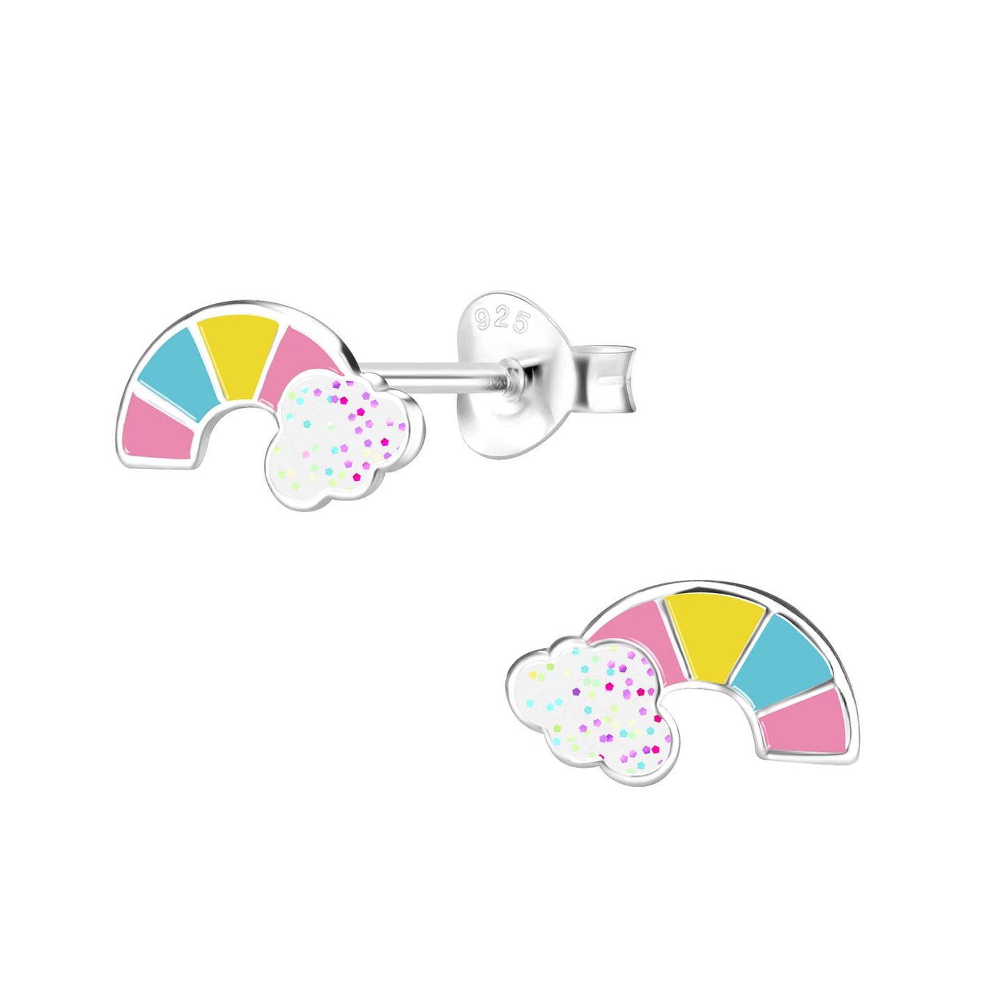 Kinder Ohrringe Regenbogen aus 925 Silber
