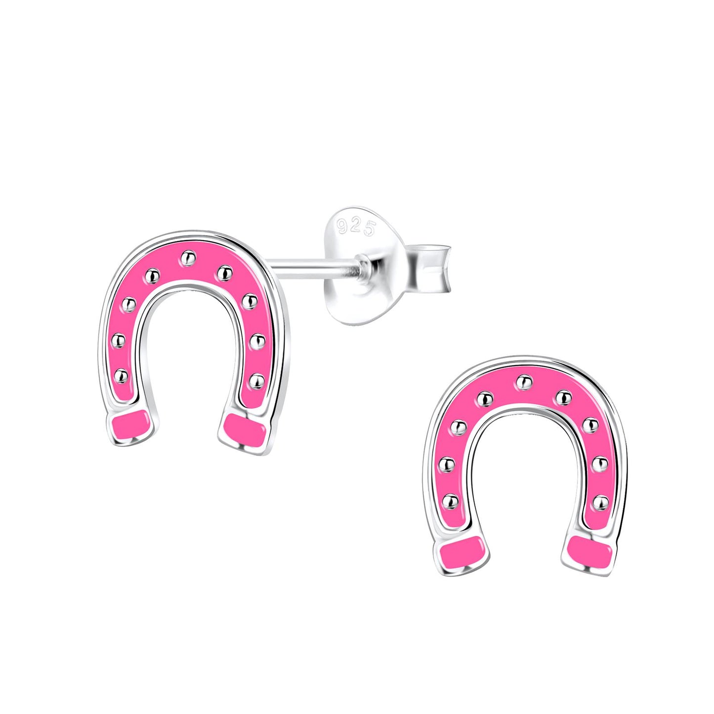 Children's horseshoe earrings made of 925 silver