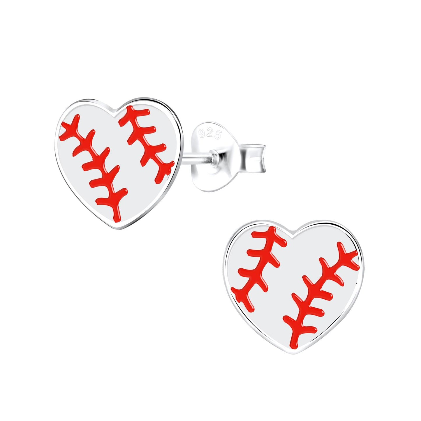 Kinder Ohrringe Baseball aus 925 Silber