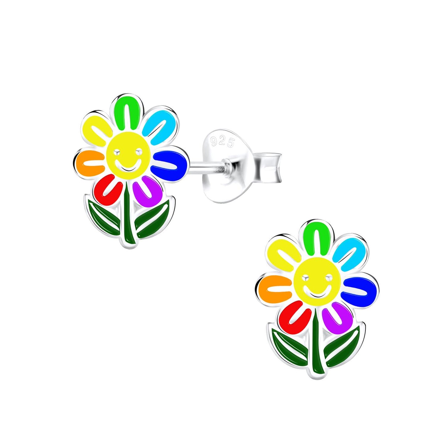 Mädchen Ohrringe Blumen aus 925 Silber