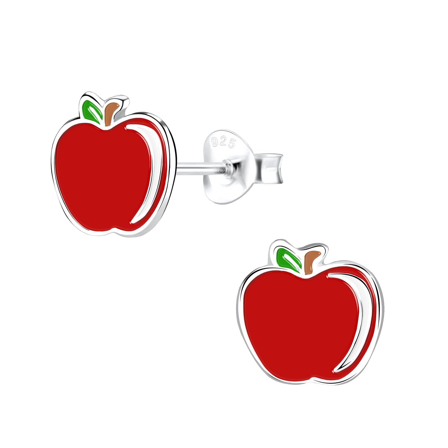 Kinder Ohrringe Apfel aus 925 Silber