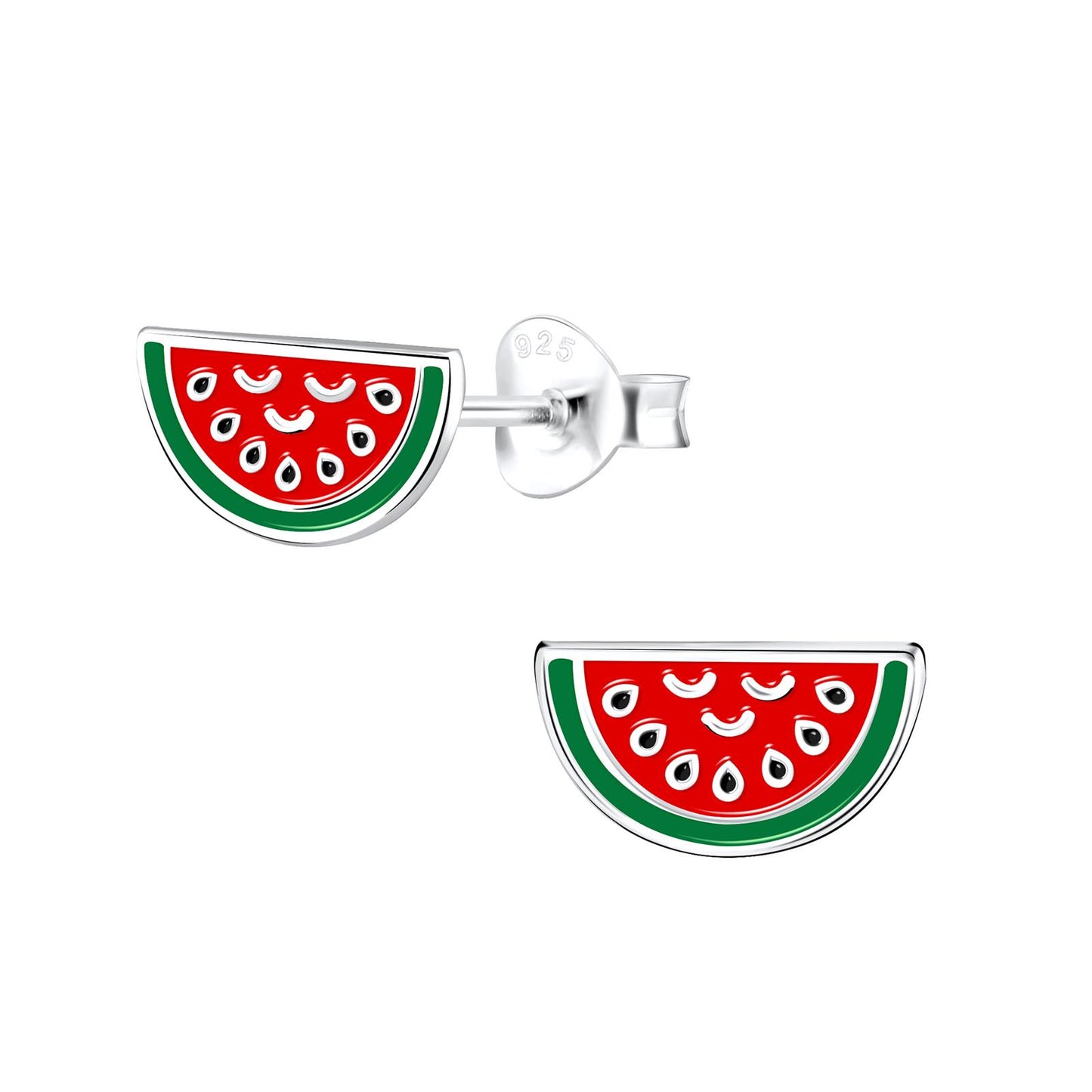 Kinder Ohrringe Wassermelonen aus 925 Silber