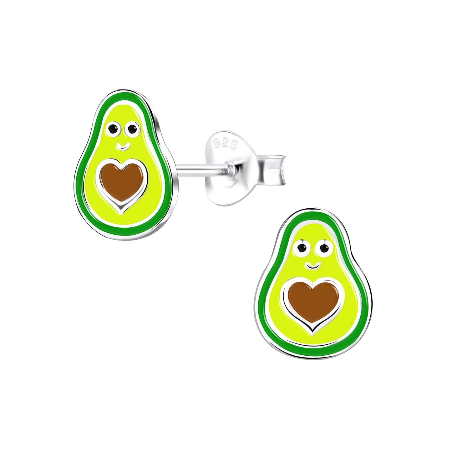 Kinder Ohrringe Avocado aus 925 Silber