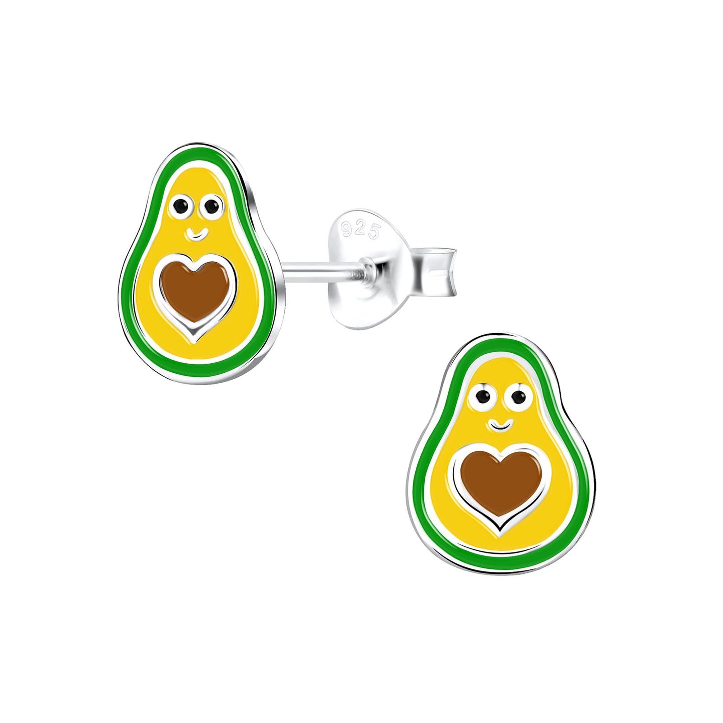Kinder Ohrringe Avocado aus 925 Silber