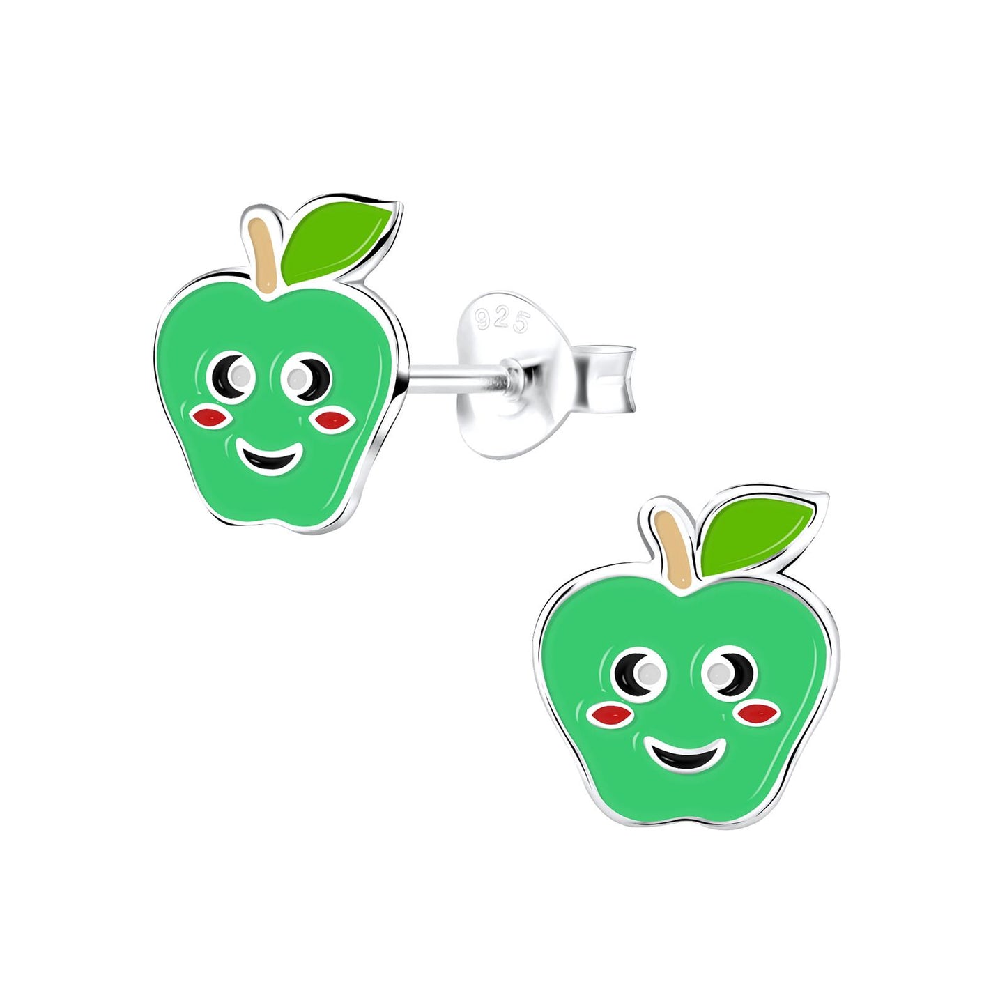 Kinder Ohrringe Apfle aus 925 Silber