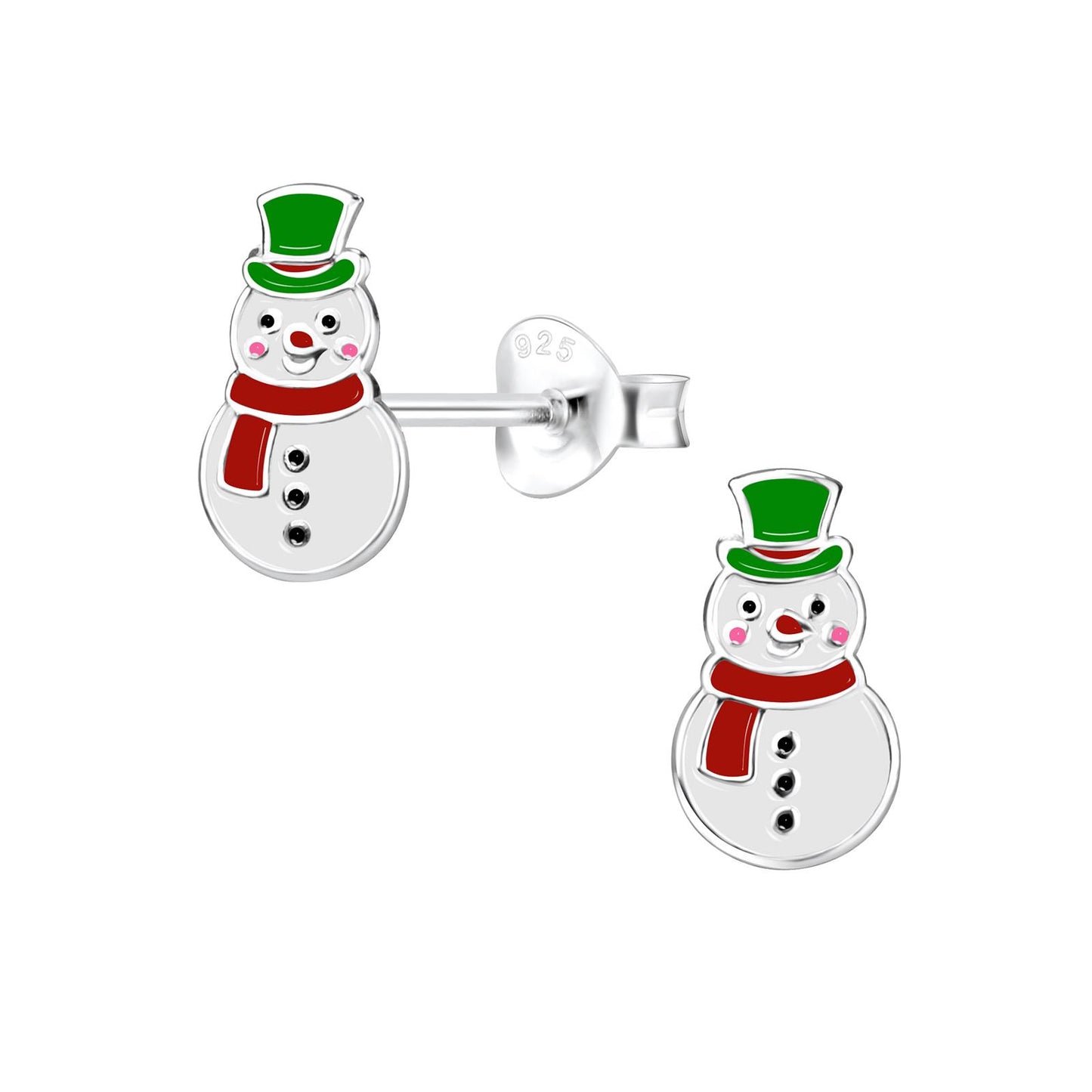 Kinder Ohrringe Schneemann aus 925 Silber