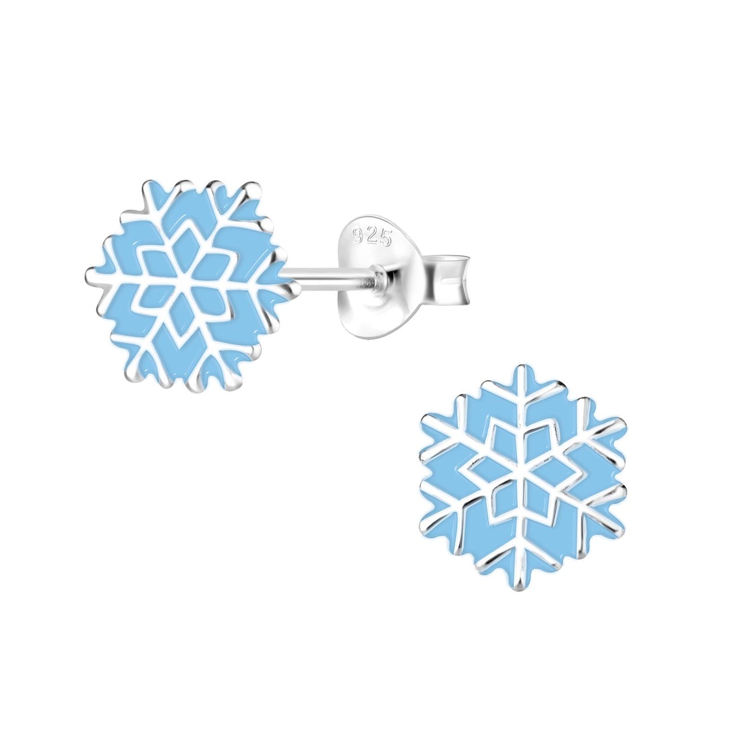 Kinder Ohrringe Schneeflocken aus 925 Silber