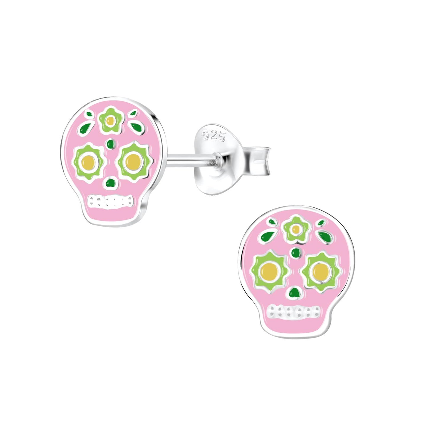 Kinder Ohrringe Totenkopf aus 925 Silber