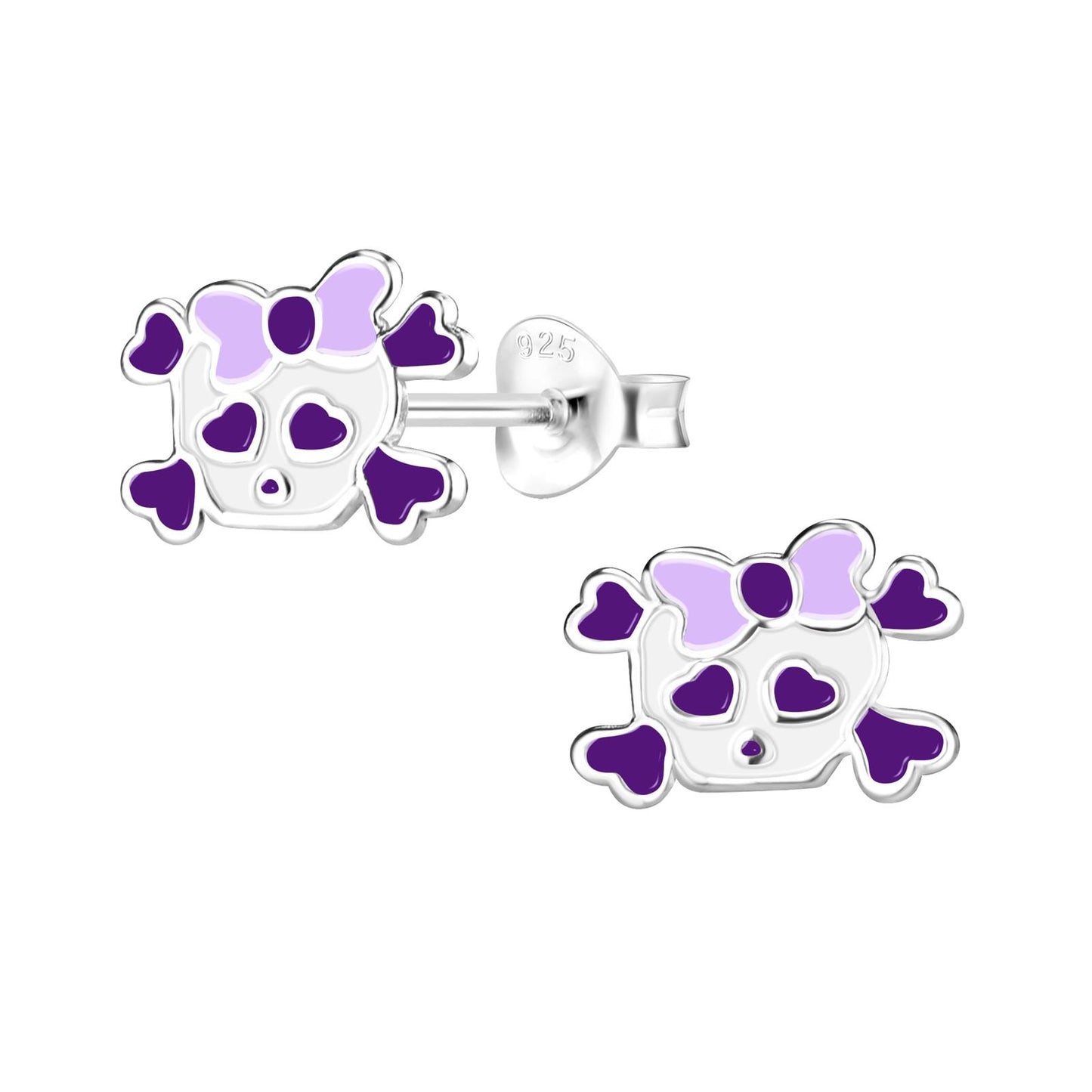 Kinder Ohrringe Totenkopf aus 925 Silber