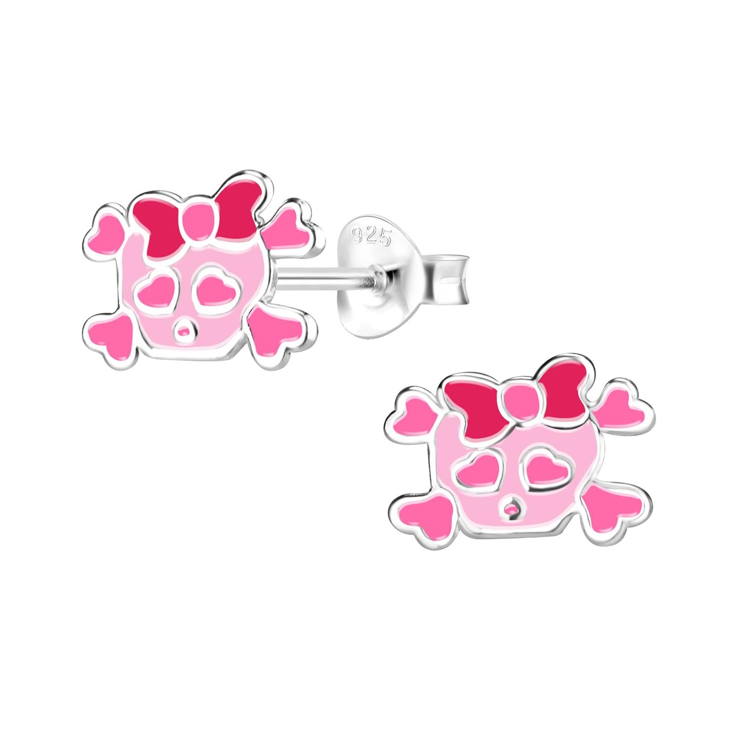 Kinder Ohrringe Totenkopf aus 925 Silber