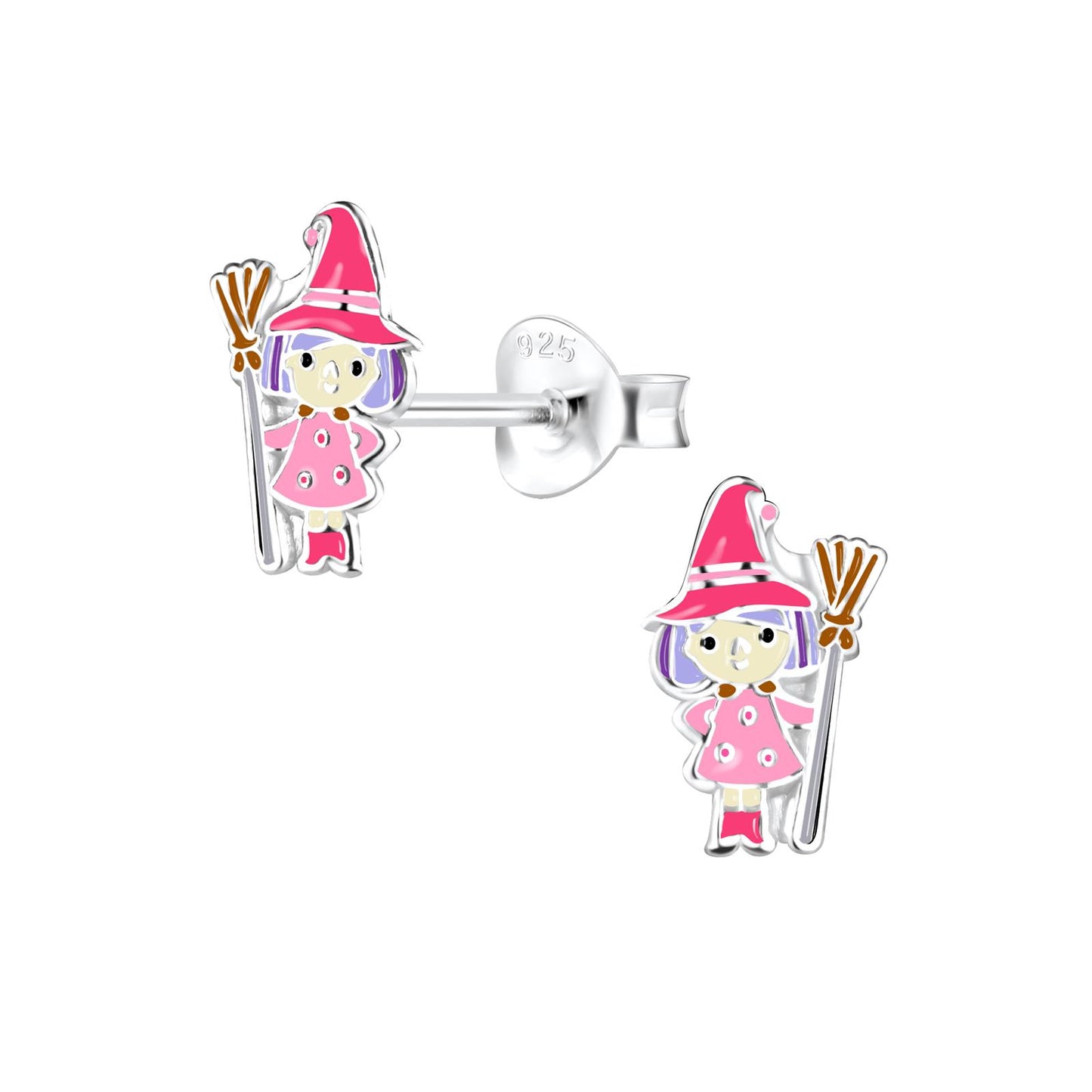 Kinder Ohrringe Hexen aus 925 Silber