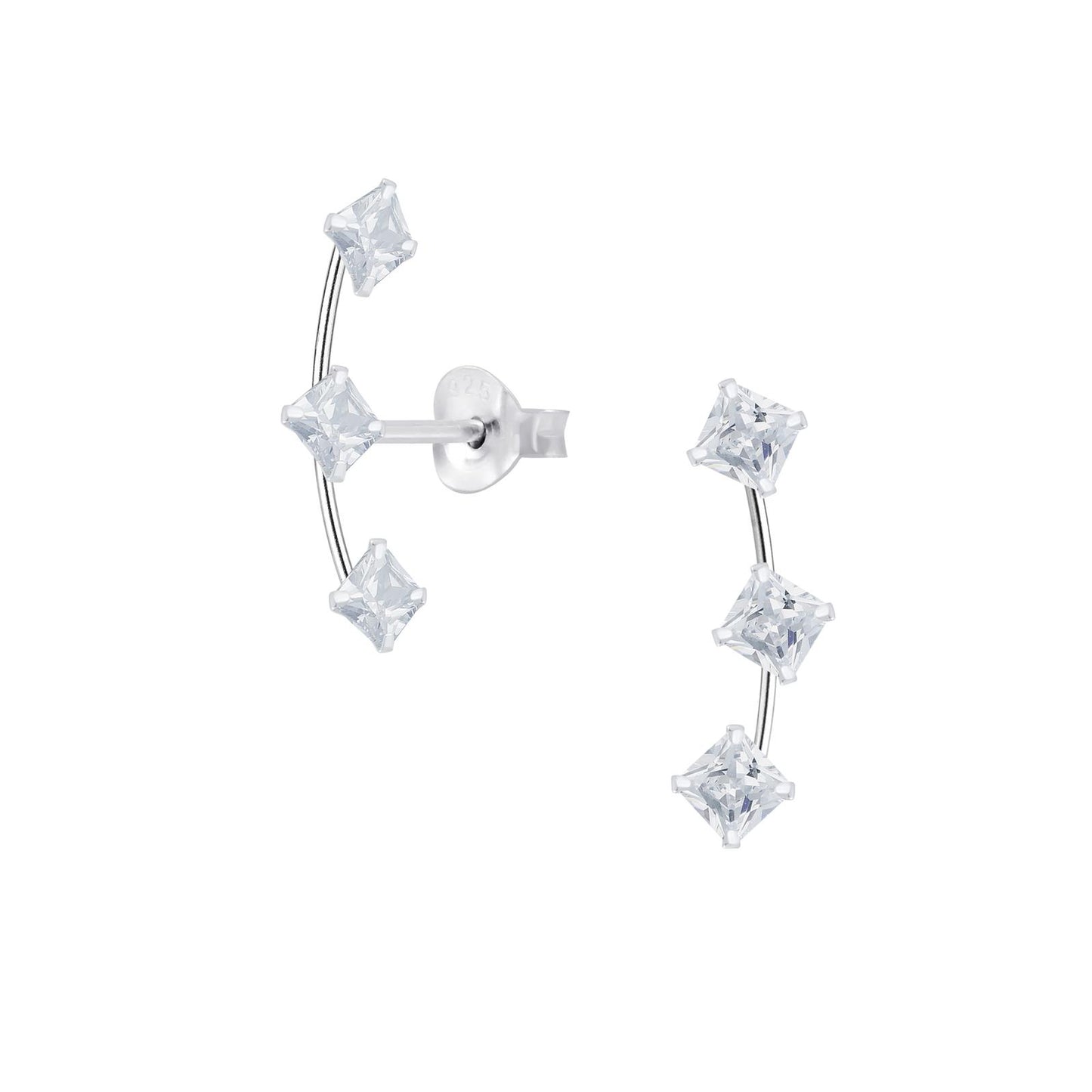 Kinder Ohrringe Zirkonia aus 925 Silber