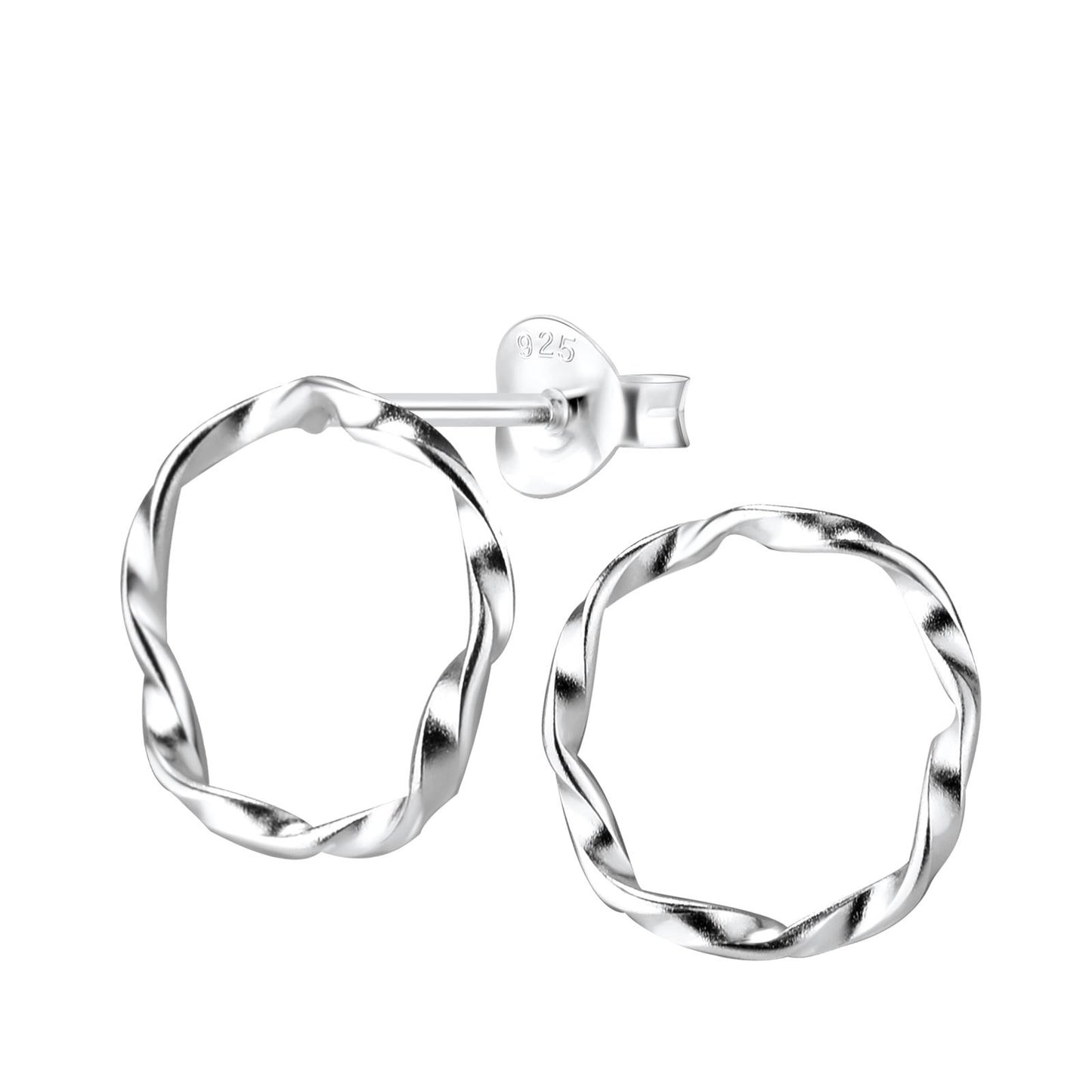 Kinder Ohrringe Gedreht aus 925 Silber