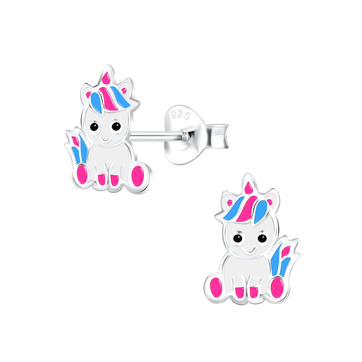 Mädchen Ohrringe Einhorn aus 925 Silber