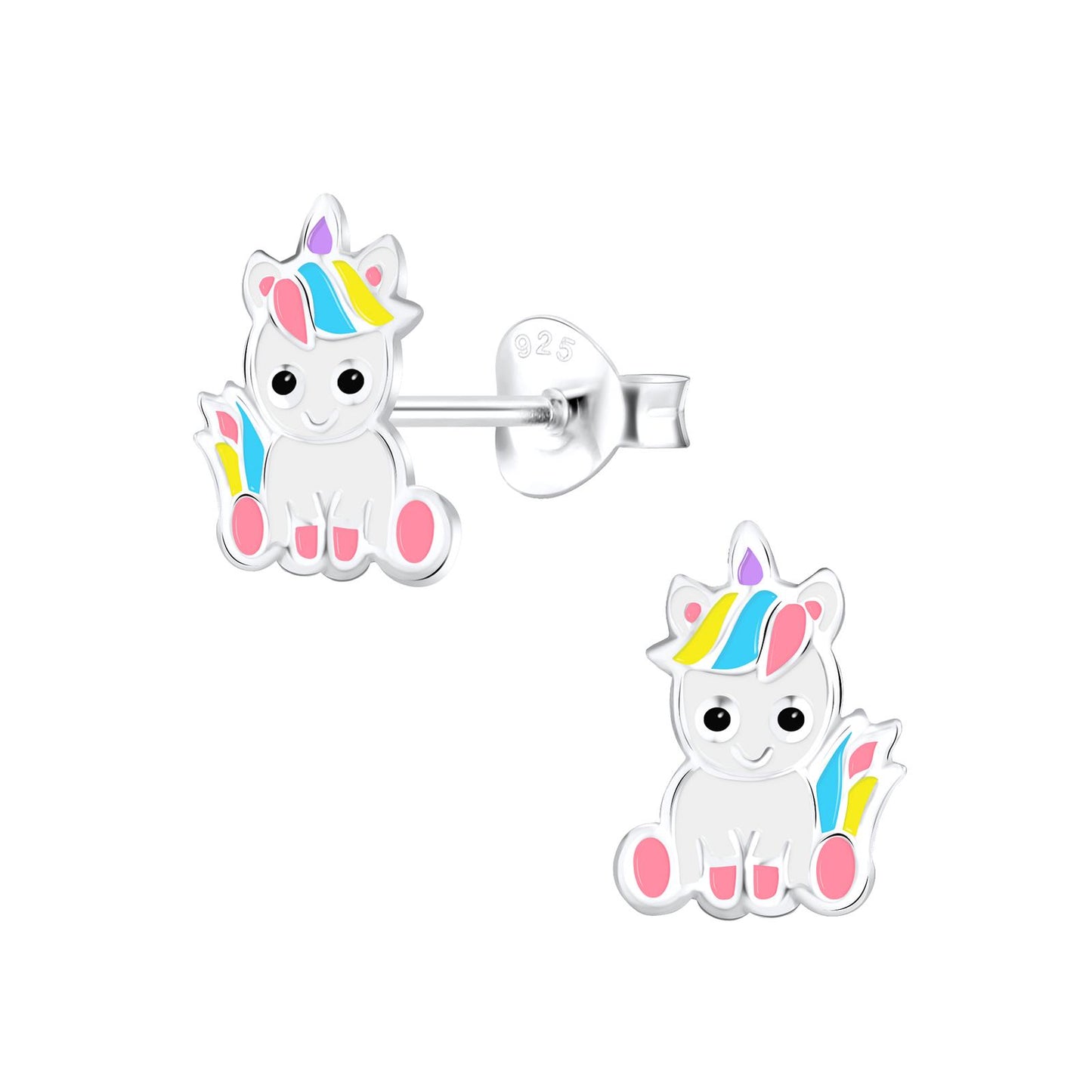 Mädchen Ohrringe Einhorn aus 925 Silber