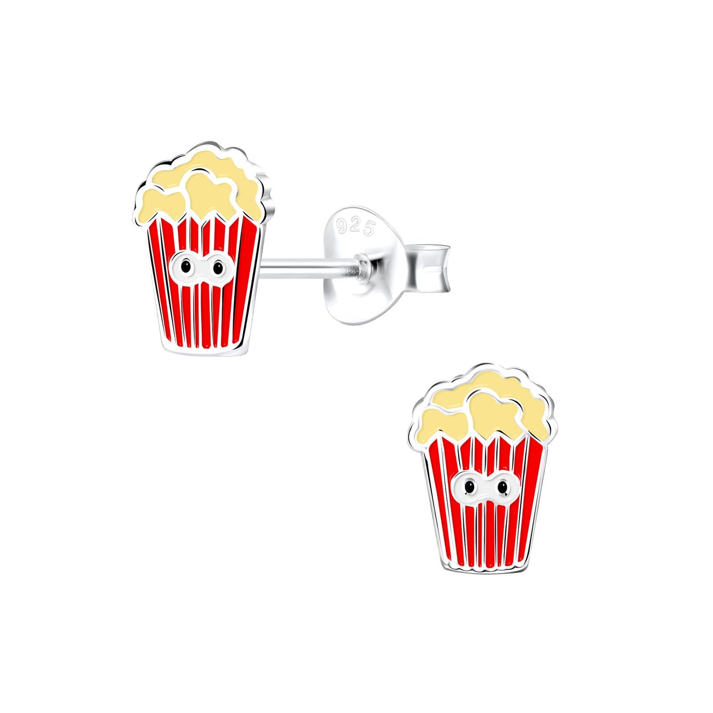 Kinder Ohrringe Popcorn aus 925 Silber