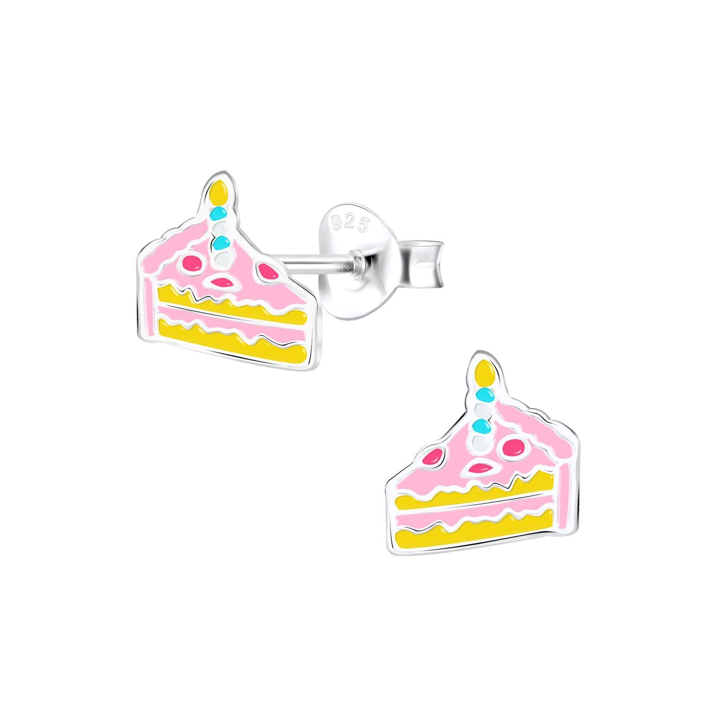 Kinder Ohrringe Kuchen aus 925 Silber