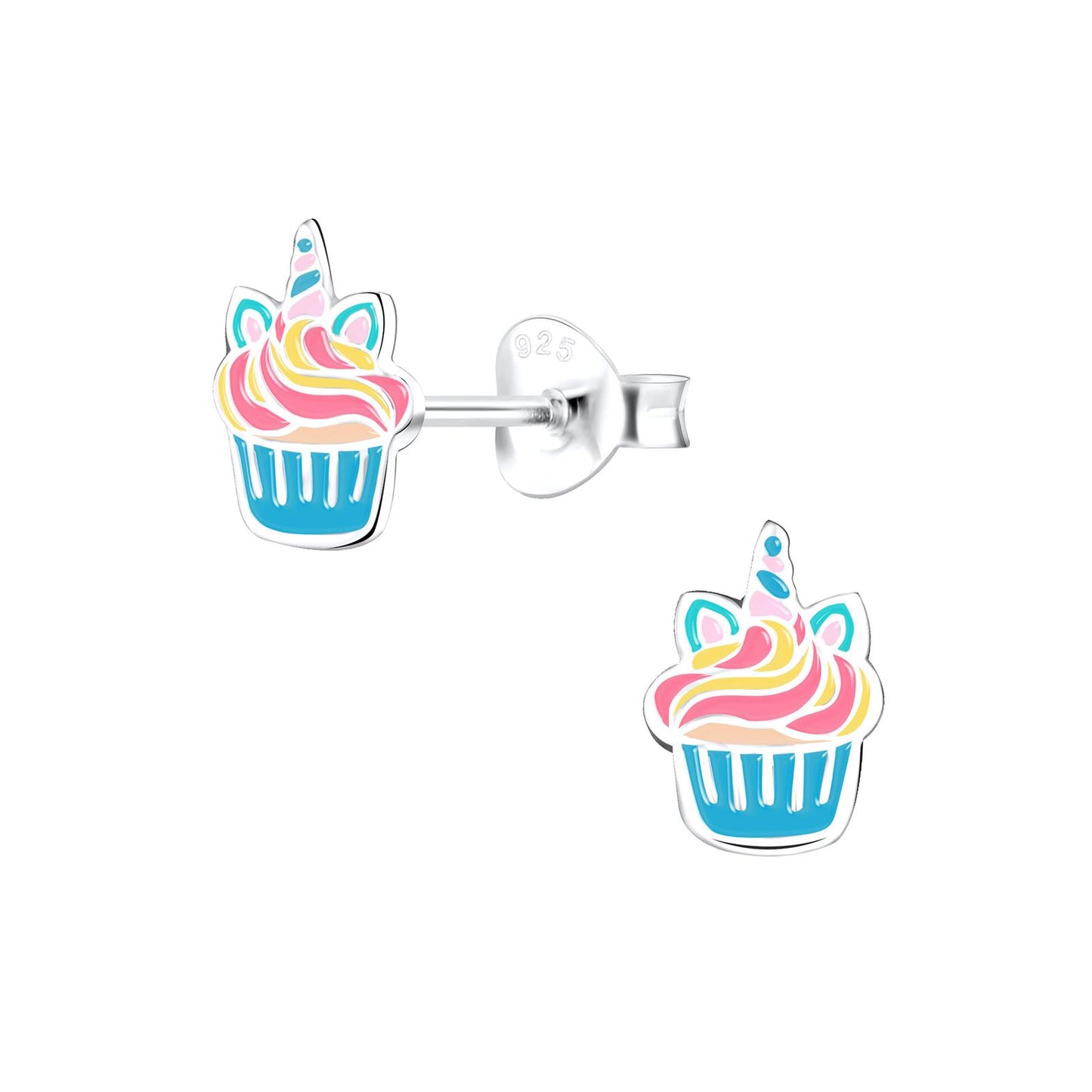 Kinder Ohrringe Cupcake aus 925 Silber