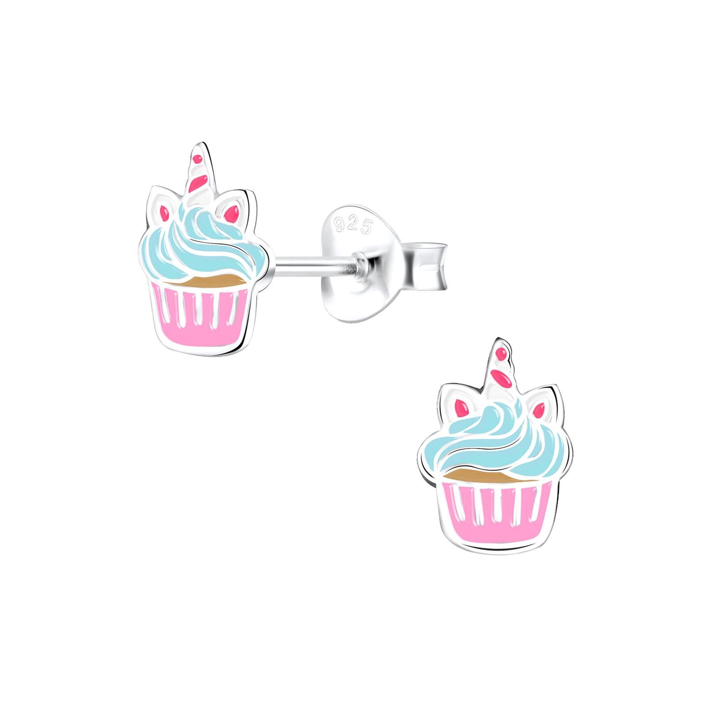 Kinder Ohrringe Cupcake aus 925 Silber