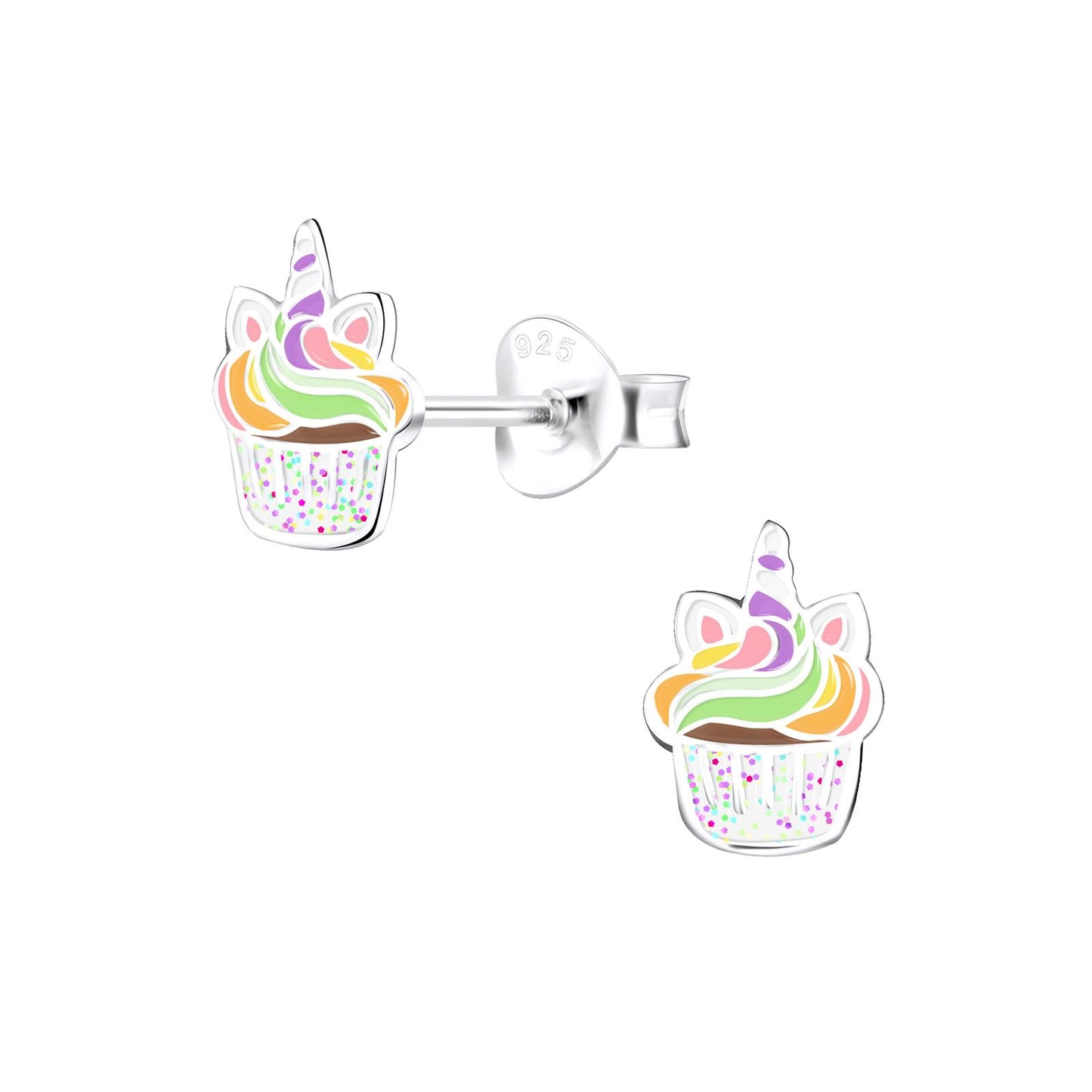 Kinder Ohrringe Cupcake aus 925 Silber