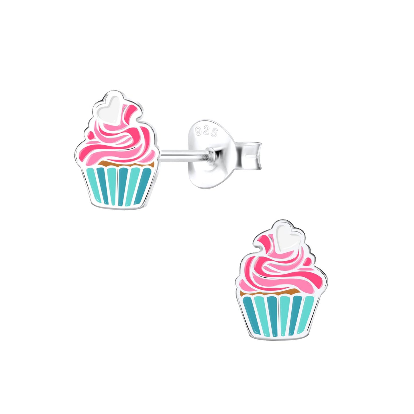 Kinder Ohrringe Cupcake aus 925 Silber