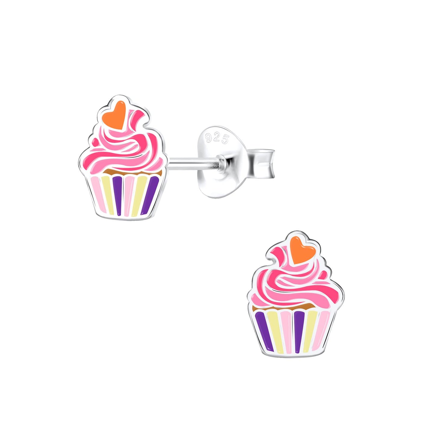 Kinder Ohrringe Cupcake aus 925 Silber