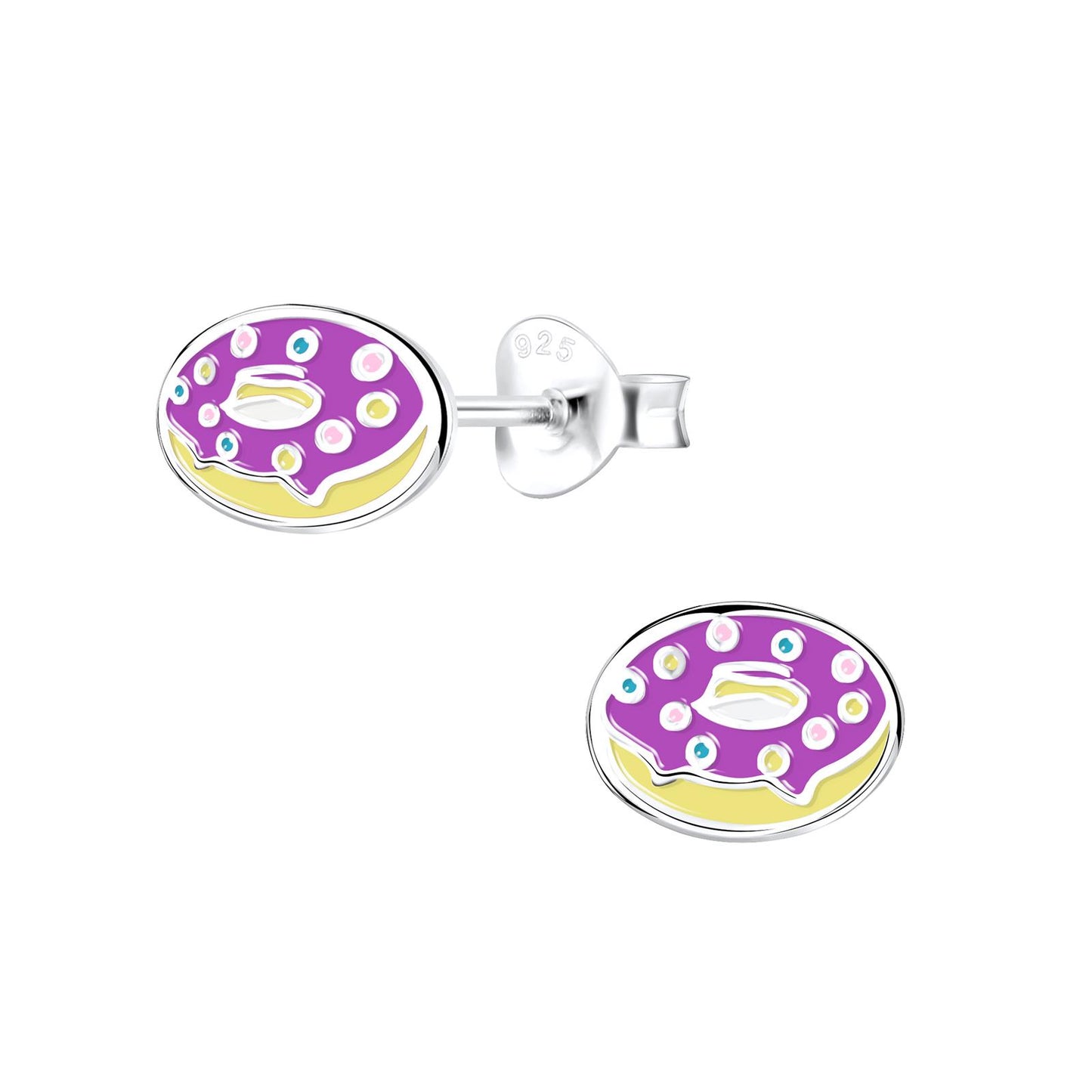 Kinder Ohrringe Donut aus 925 Silber