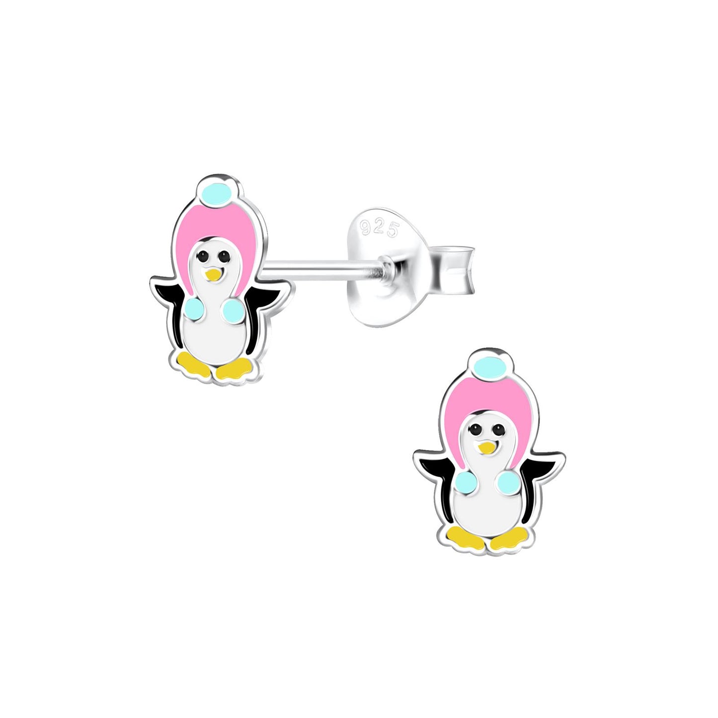 Kinder Ohrringe Pinguin aus 925 Silber